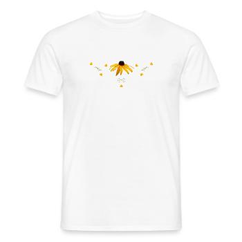 Fleurs jaunes échinacée - T-shirt homme - blanc - Devant - AI Model Male 178 dark (178cm)