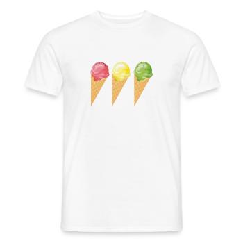 Glace ... - T-shirt homme - blanc - Devant - AI Model Male 178 dark (178cm)
