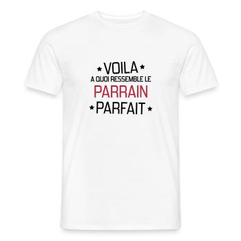 Patin / Pate / Patentochter / Patensohn - Männer T-Shirt - Weiß - Vorne - AI Model Male 178 dark (178cm)
