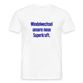 Diaper change – our new superpower - Men's T-Shirt - white - Front - AI Model Male 178 dark (178cm)