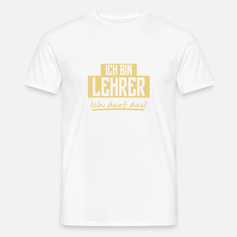 ich bin lehrer - Männer T-Shirt - Weiß