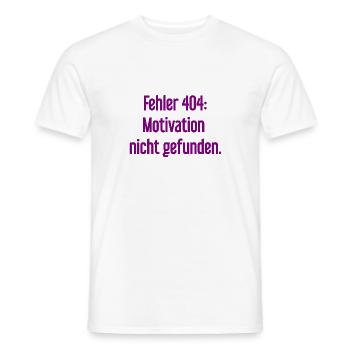 Erreur 404 : Motivation introuvable - T-shirt homme - blanc - Devant - AI Model Male 178 dark (178cm)