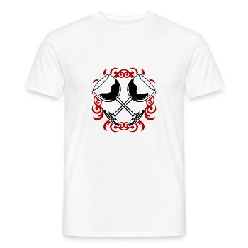 Wine glass red wine icon - Men's T-Shirt - white - Front - AI Model Male 178 dark (178cm)
