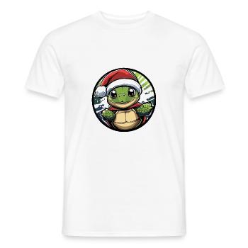 Turtle Christmas Christmas - Men's T-Shirt - white - Front - AI Model Male 178 dark (178cm)