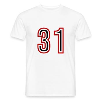 31 Number Years Jersey - Men's T-Shirt - white - Front - AI Model Male 178 dark (178cm)
