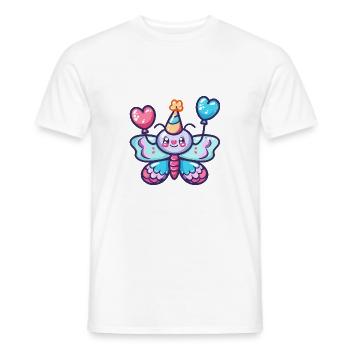 Papillon Anniversaire BD - T-shirt homme - blanc - Devant - AI Model Male 178 dark (178cm)