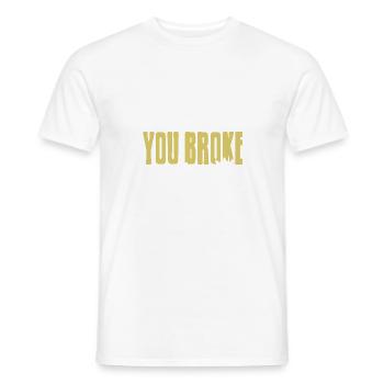 You Broke It I Fix It Funny Garage Mechanic - Men's T-Shirt - white - Front - AI Model Male 178 dark (178cm)