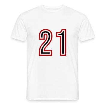 Maillot 21 Nombre d’années - T-shirt homme - blanc - Devant - AI Model Male 178 dark (178cm)