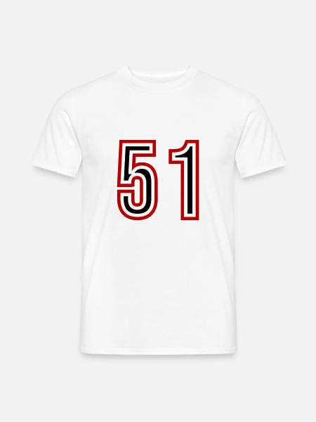 51 Number Years Jersey - Men's T-Shirt - white