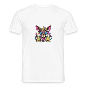Bunny Bière Drôle - T-shirt homme - blanc - Devant - AI Model Male 178 dark (178cm)