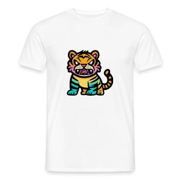Tiger Halloween Tier - Männer T-Shirt - Weiß - Vorne - AI Model Male 178 dark (178cm)