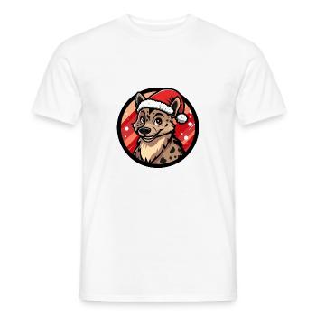 Hyène Noël Noël - T-shirt homme - blanc - Devant - AI Model Male 178 dark (178cm)