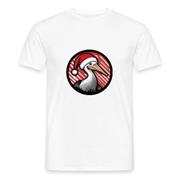 Pelican Bird Christmas Christmas - Men's T-Shirt - white - Front - AI Model Male 178 dark (178cm)