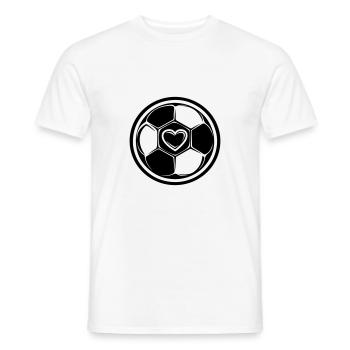 Fussball Symbol Herz Mannschaft - Männer T-Shirt - Weiß - Vorne - AI Model Male 178 dark (178cm)