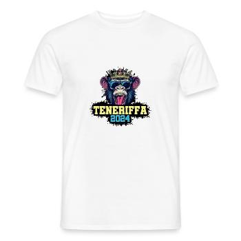 Teneriffa 2024 Affe - Männer T-Shirt - Weiß - Vorne - AI Model Male 178 dark (178cm)