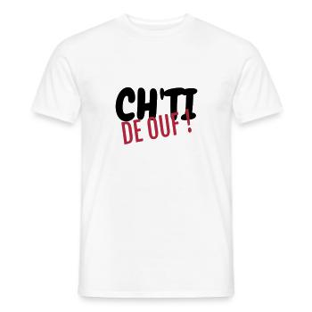 Ch'ti / Nord / Chti / Ch'ti mi / Nordiste - Männer T-Shirt - Weiß - Vorne - AI Model Male 178 dark (178cm)