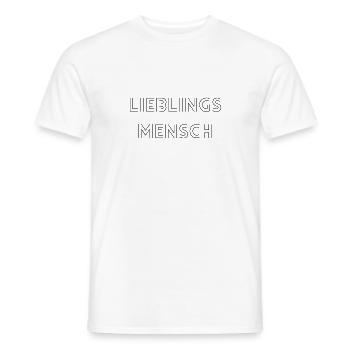 Lieblingsmensch schwarz - Männer T-Shirt - Weiß - Vorne - AI Model Male 178 dark (178cm)
