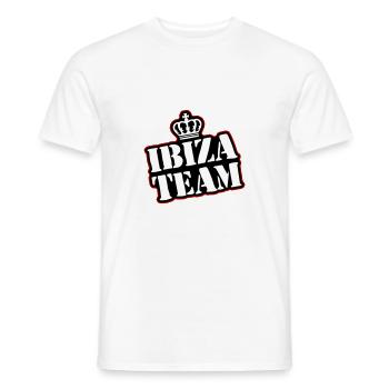 Ibiza Team - Men's T-Shirt - white - Front - AI Model Male 178 dark (178cm)