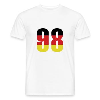 98 Number Germany Jersey - Men's T-Shirt - white - Front - AI Model Male 178 dark (178cm)