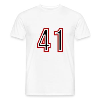 Maillot 41 Années - T-shirt homme - blanc - Devant - AI Model Male 178 dark (178cm)