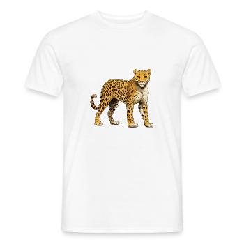 Gepard Tier - Männer T-Shirt - Weiß - Vorne - AI Model Male 178 dark (178cm)