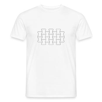 Pavés - trottoir - T-shirt homme - blanc - Devant - AI Model Male 178 dark (178cm)