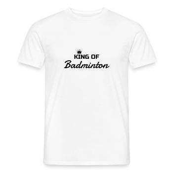 Badminton / Badminton Player / Birdie / Sport - Men's T-Shirt - white - Front - AI Model Male 178 dark (178cm)