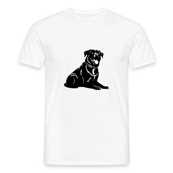 Rottweiler Hund Symbol - Männer T-Shirt - Weiß - Vorne - AI Model Male 178 dark (178cm)