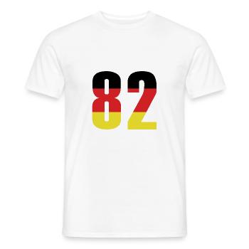 Maillot 82 Numéro Allemagne - T-shirt homme - blanc - Devant - AI Model Male 178 dark (178cm)
