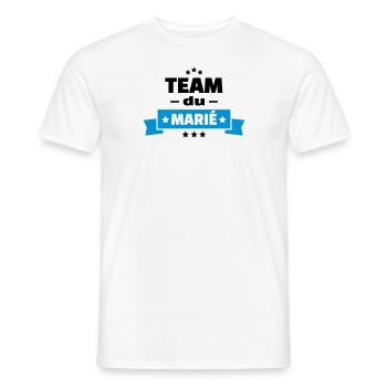 team du marié (vers.15) - T-shirt homme - blanc - Devant - AI Model Male 178 dark (178cm)