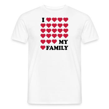 rodzina - T-shirt męski - biały - Przód - AI Model Male 178 dark (178cm)