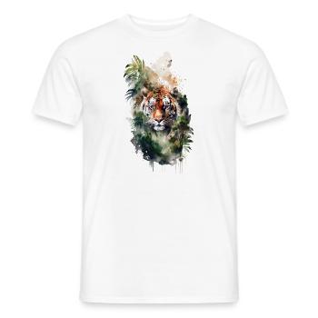 Watercolor Tiger - Männer T-Shirt - Weiß - Vorne - AI Model Male 178 dark (178cm)