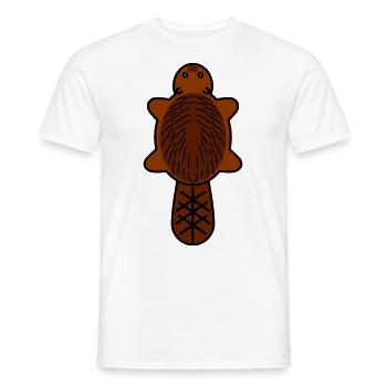 Bieber Bieber fur hunts hunter huntress - Men's T-Shirt - white - Front - AI Model Male 178 dark (178cm)