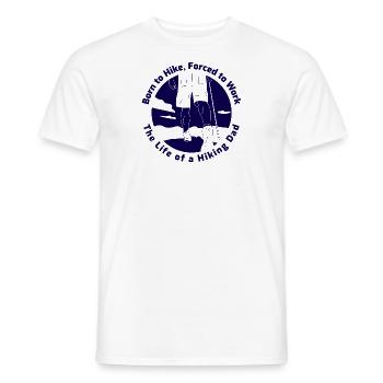 Hiking Dad Born To Hike Mountain Father Gift - T-shirt homme - blanc - Devant - AI Model Male 178 dark (178cm)