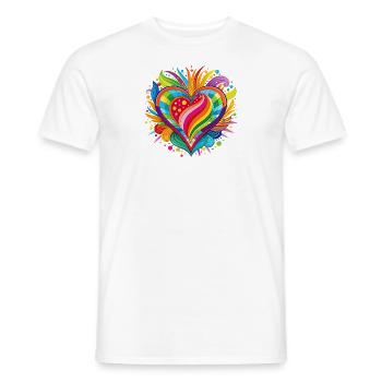 Liebe ist bunt - Männer T-Shirt - Weiß - Vorne - AI Model Male 178 dark (178cm)