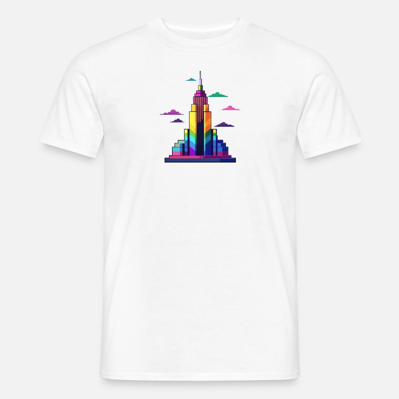Skyscraper - Männer T-Shirt - Weiß