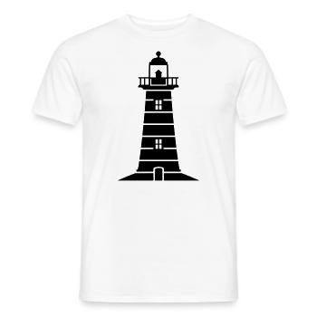 lighthouse - Men's T-Shirt - white - Front - AI Model Male 178 dark (178cm)
