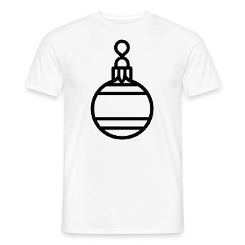 Boule de Noël - T-shirt homme - blanc - Devant - AI Model Male 178 dark (178cm)