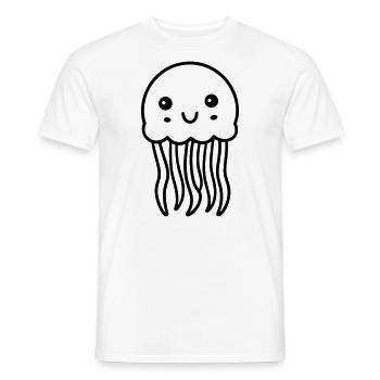 Méduse - T-shirt homme - blanc - Devant - AI Model Male 178 dark (178cm)