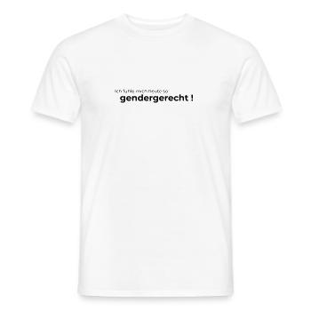 Gendergerecht - Männer T-Shirt - Weiß - Vorne - AI Model Male 178 dark (178cm)