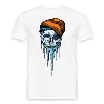 Snow Skull - Männer T-Shirt - Weiß - Vorne - AI Model Male 178 dark (178cm)