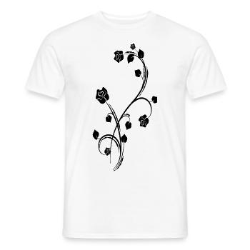 Blumenranke - Männer T-Shirt - Weiß - Vorne - AI Model Male 178 dark (178cm)