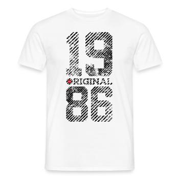 40TH BIRTHDAY VINTAGE ORIGINAL 1986 - Men's T-Shirt - white - Front - AI Model Male 178 dark (178cm)
