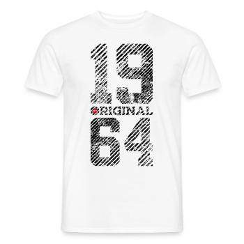 62ND BIRTHDAY VINTAGE ORIGINAL 1964 - Men's T-Shirt - white - Front - AI Model Male 178 dark (178cm)