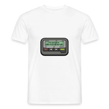 Feuerwehr-Nachwuchs ist da! Pagermeldung - Männer T-Shirt - Weiß - Vorne - AI Model Male 178 dark (178cm)