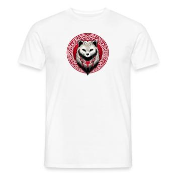 Nordic ermine heart from Brittany - Men's T-Shirt - white - Front - AI Model Male 178 dark (178cm)