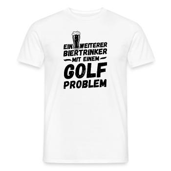 Ein weiterer Biertrinker mit einem Golf Problem - Männer T-Shirt - Weiß - Vorne - AI Model Male 178 dark (178cm)