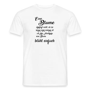 Eine Blume - Männer T-Shirt - Weiß - Vorne - AI Model Male 178 dark (178cm)