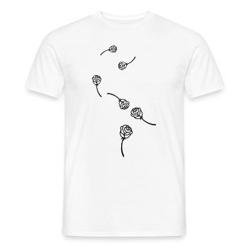 Symbole de la rose - T-shirt homme - blanc - Devant - AI Model Male 178 dark (178cm)
