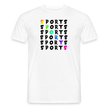 | sportive | de remise en forme | sportive coloré - T-shirt homme - blanc - Devant - AI Model Male 178 dark (178cm)